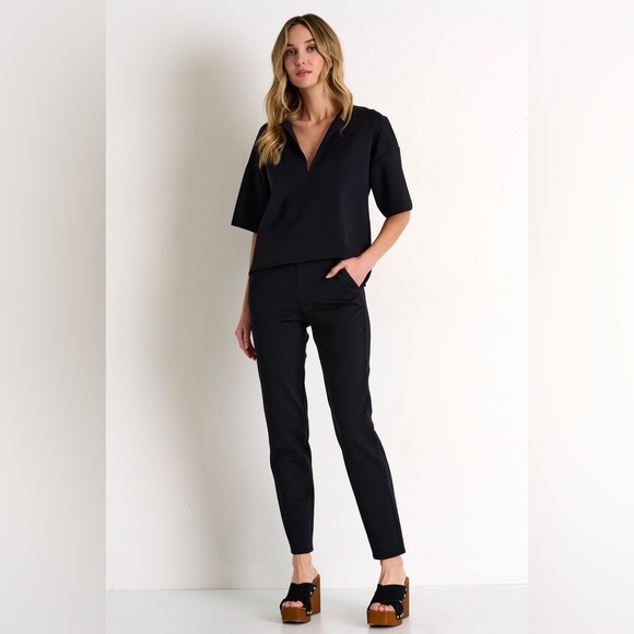 SHAN Pants - SHAN | straight fit trouser in 800 black caviar | size medium